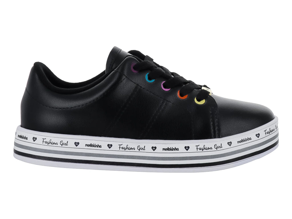 Tenis Molekinha Negro para Niña