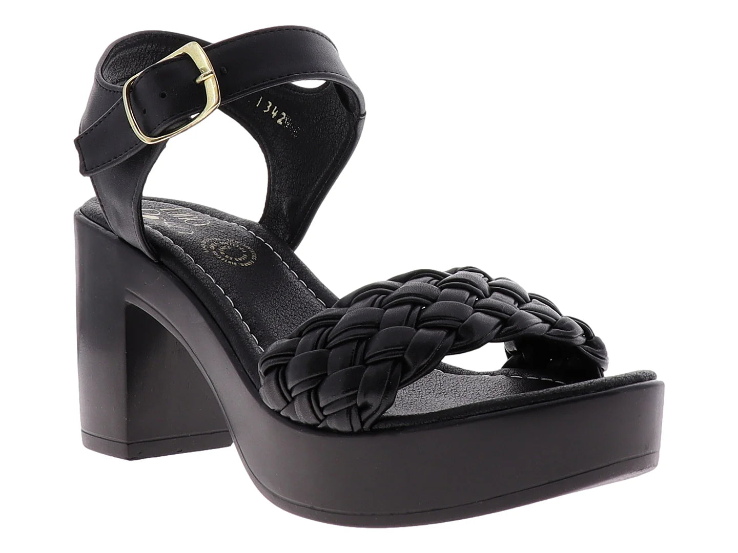 Sandalias de Tacón Luna Rosa Negro para Mujer
