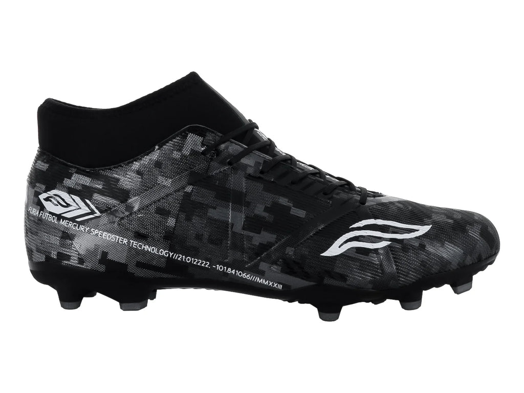 Tenis de Fútbol Furia Negro Plata para Hombre