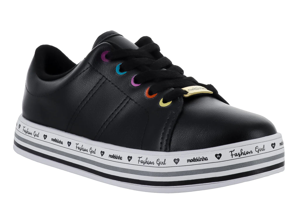 Tenis Molekinha Negro para Niña