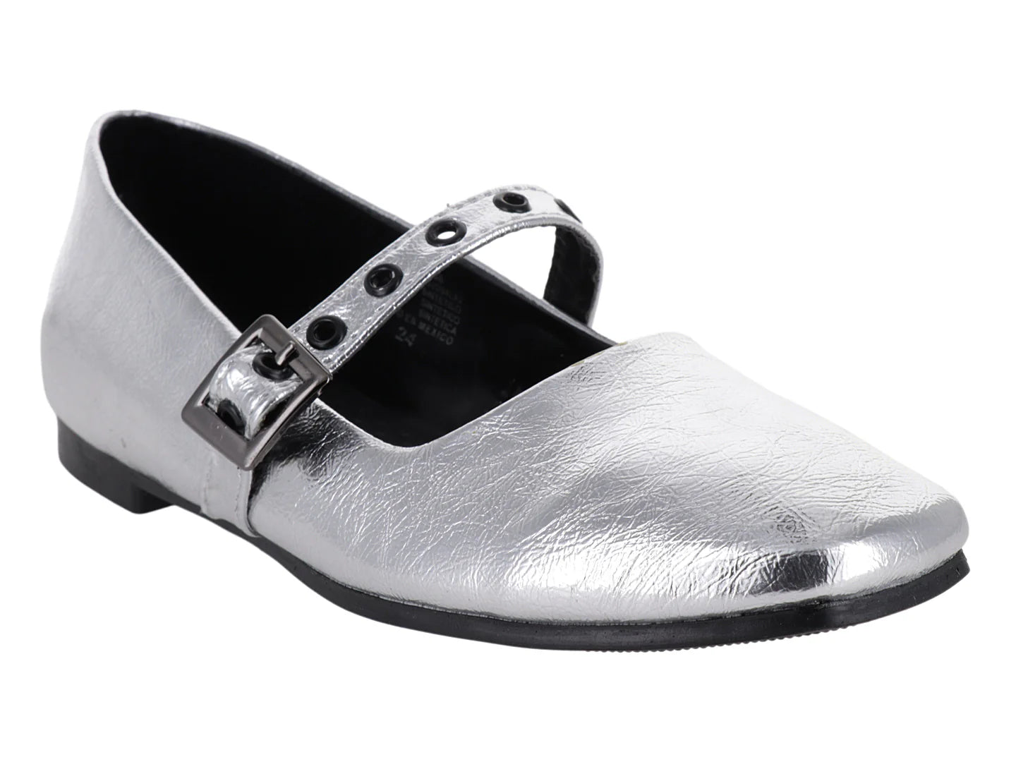 Zapatos Planos Luna Rosa Plata para Mujer