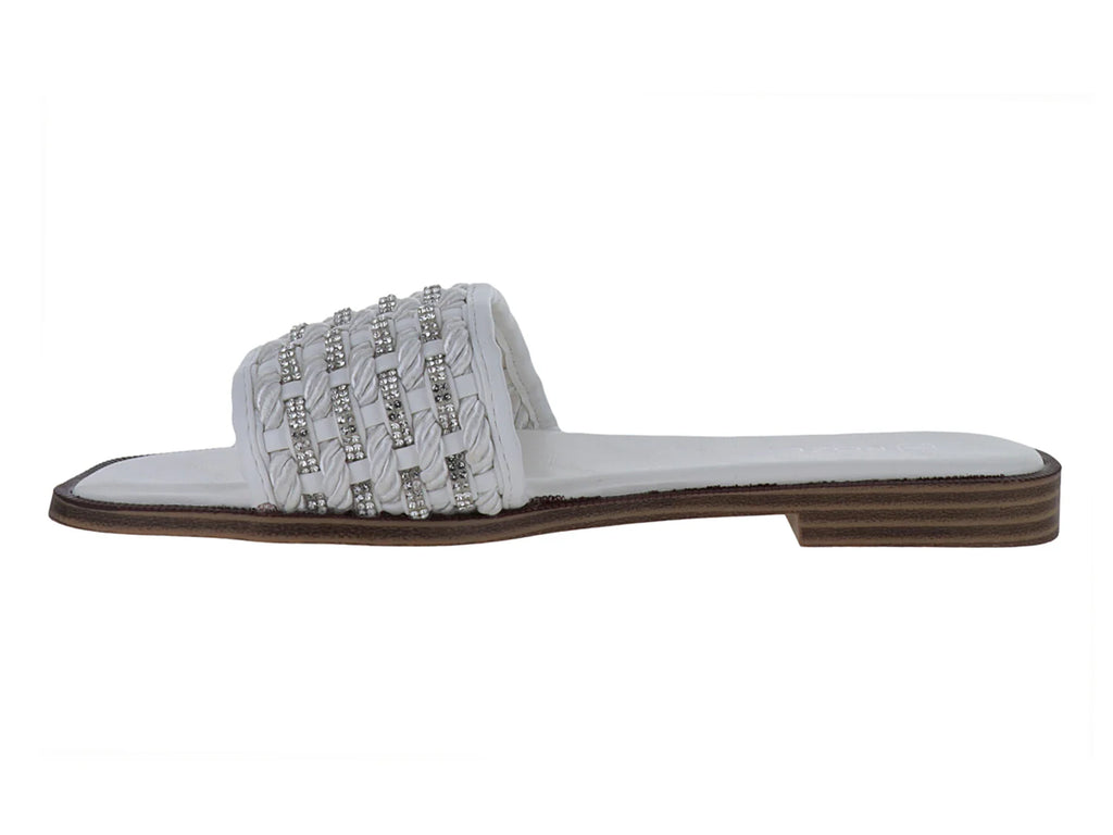 Sandalias ROZE Blancas Trenzadas para Mujer