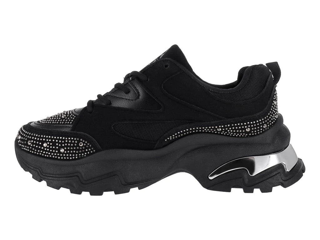 Tenis ATOK Negros con Plataforma para Mujer