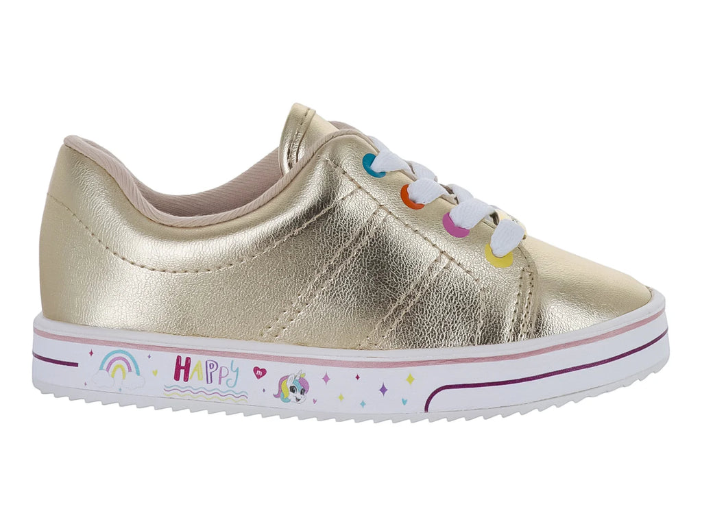 Tenis Molekinha Metalizados Dorado para Niña