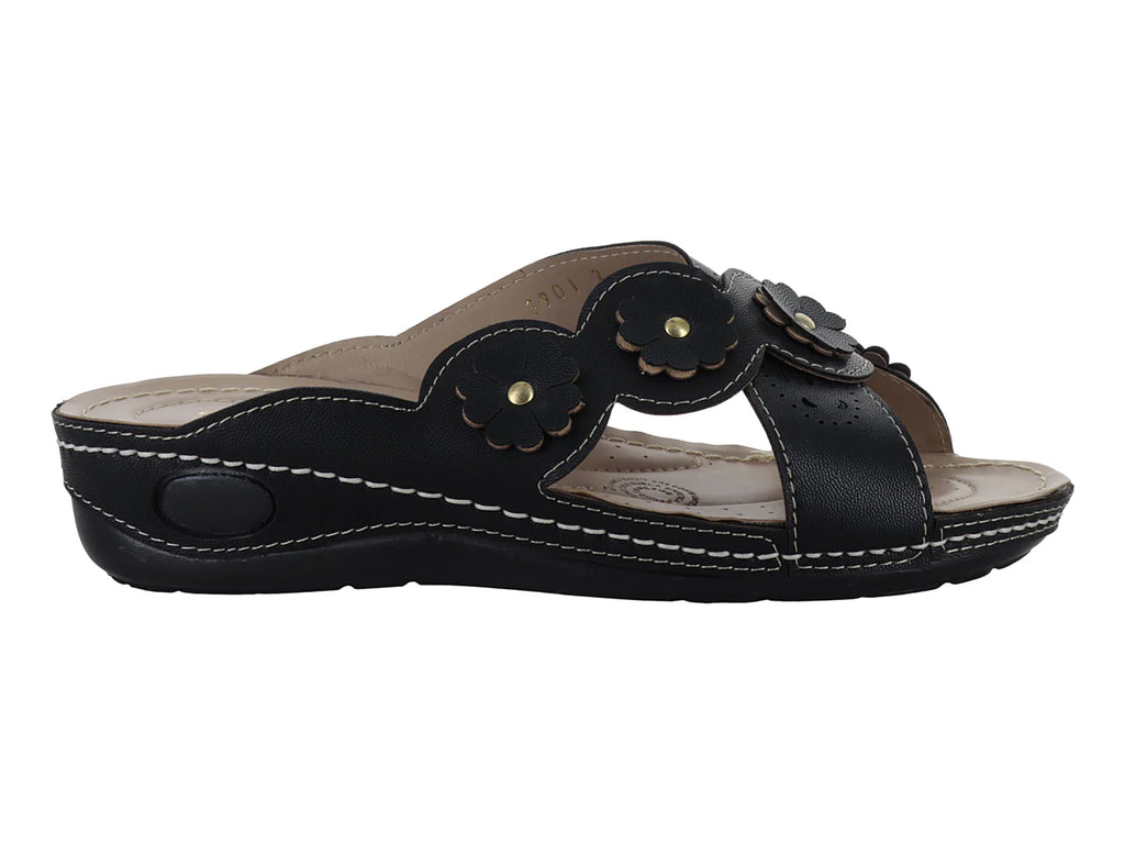 Sandalias Plataforma Confort MeliAna Color Negro para Mujer