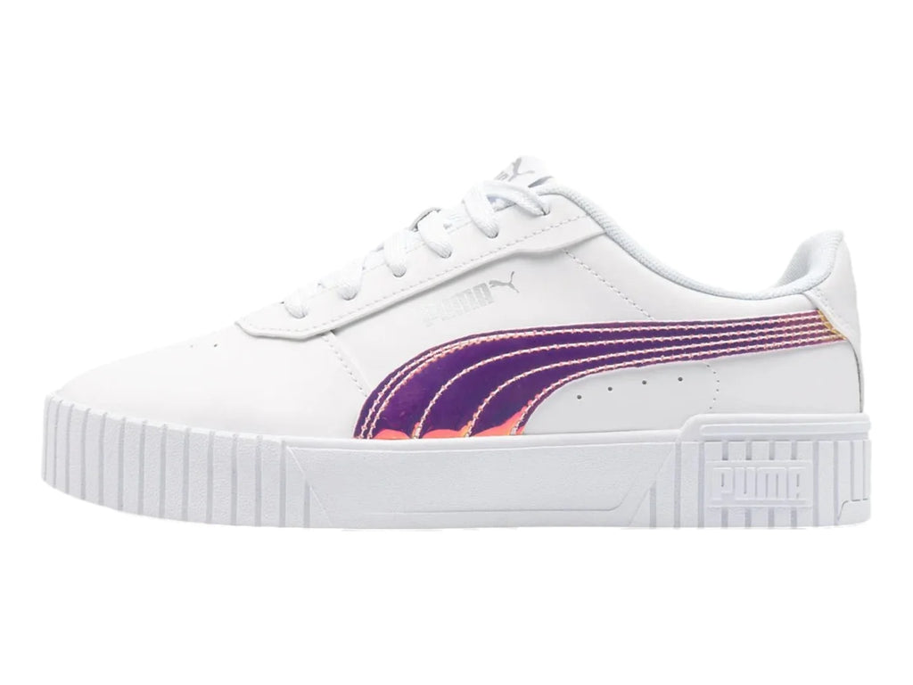 Tenis PUMA Carina 20 Holo Blanco y Plata para Niña