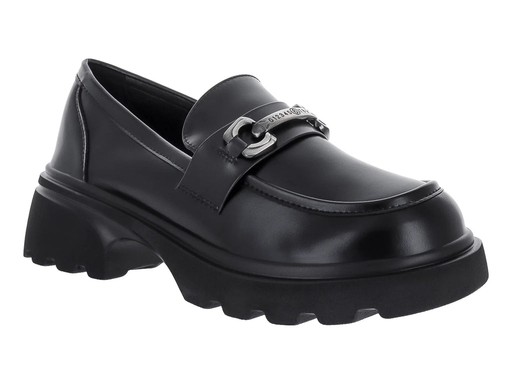 Zapatos Mocasines Roze Janfrin Negro para Mujer