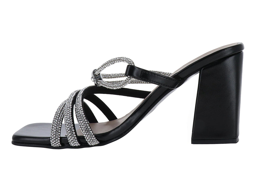 Sandalias Roze Negro Metálico para Mujer