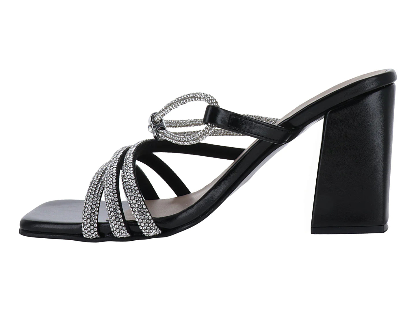 Sandalias Roze Negro Metálico para Mujer