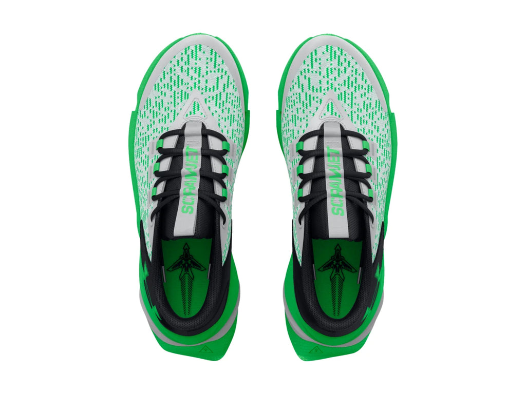 Tenis Under Armour Scramjet 5 Gris y Verde para Niño