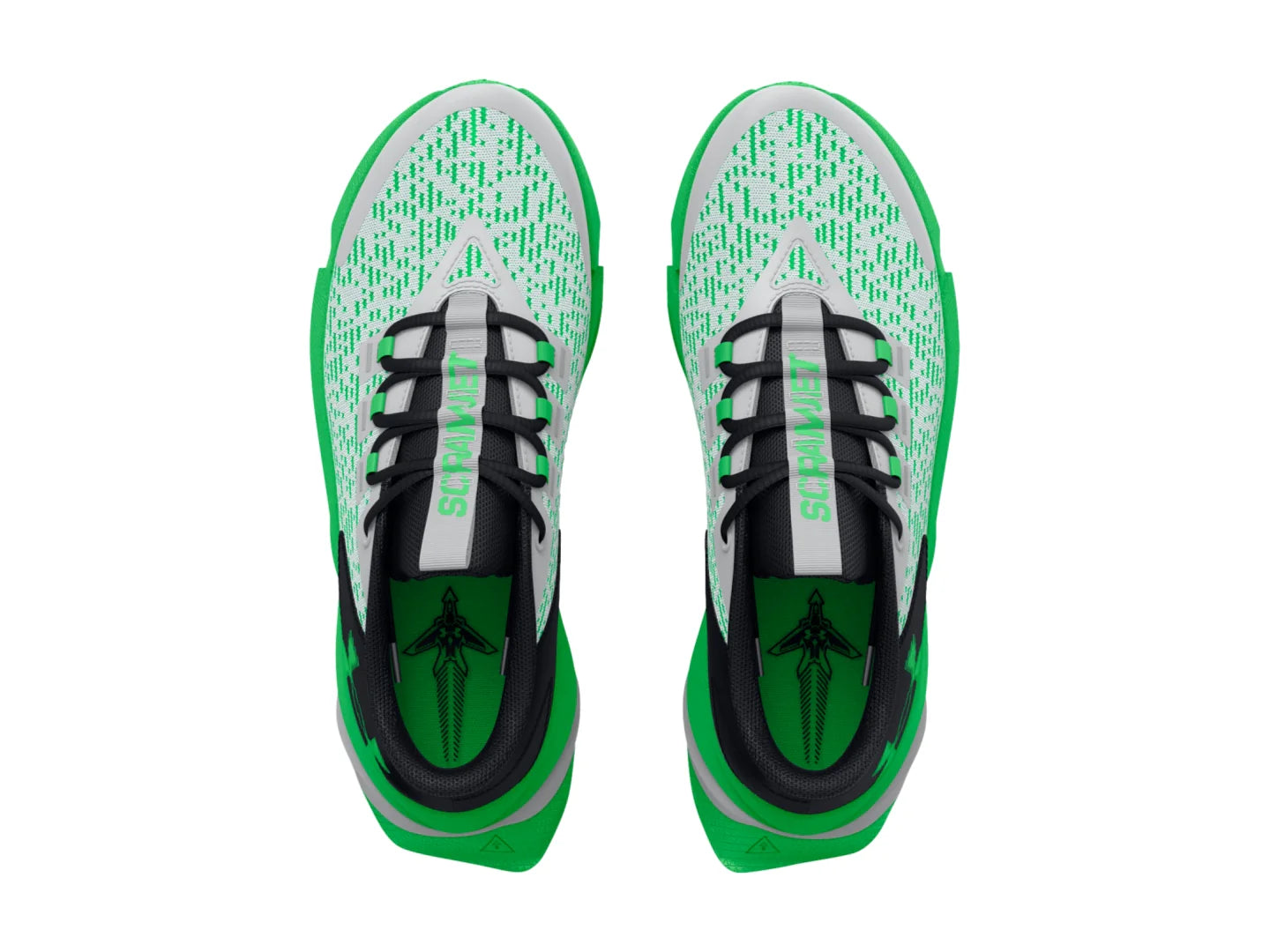 Tenis Under Armour Scramjet 5 Gris y Verde para Niño