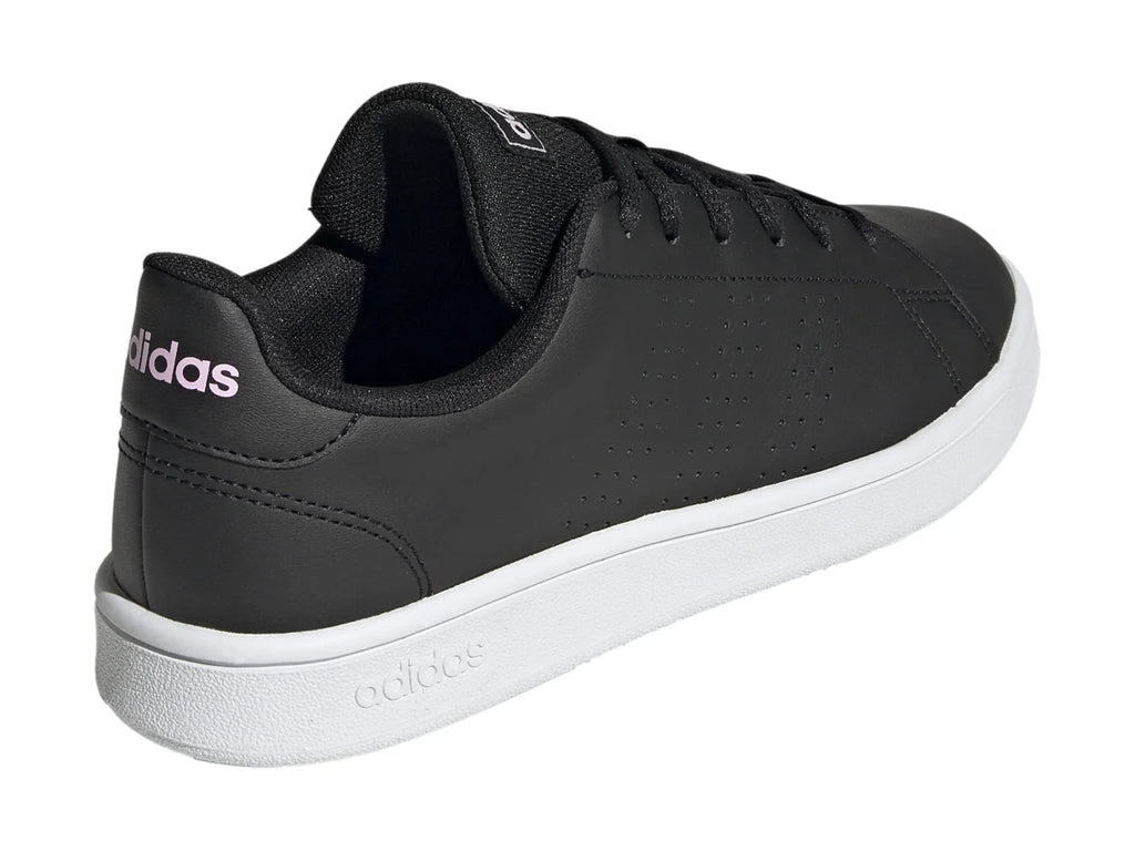 Tenis Adidas Advantage Base Negro con Rosa para Mujer