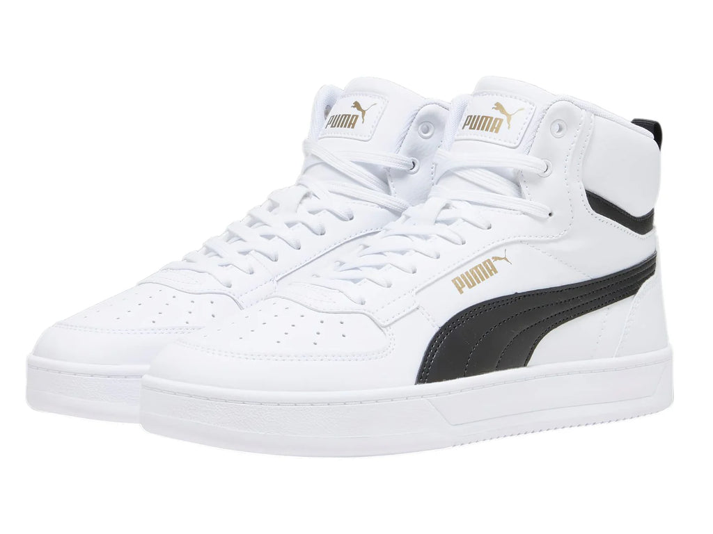 Tenis PUMA Caven 20 Mid Blanco Negro y Oro para Hombre