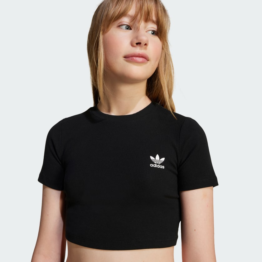Kids' adidas Ribbed Crop Tee Kids
