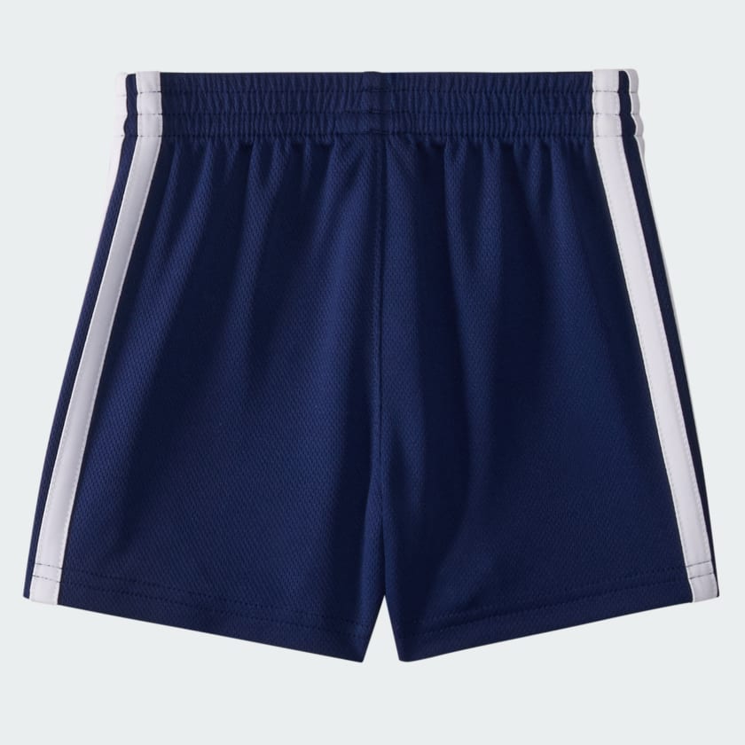 Kids' adidas Two-Piece Short Sleeve Graphic Cotton Tee and 3-Stripes Shorts Set
