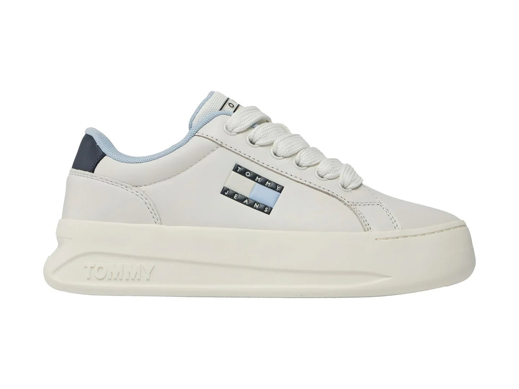 Tenis Tommy Hilfiger City Flatform Ecru para Mujer