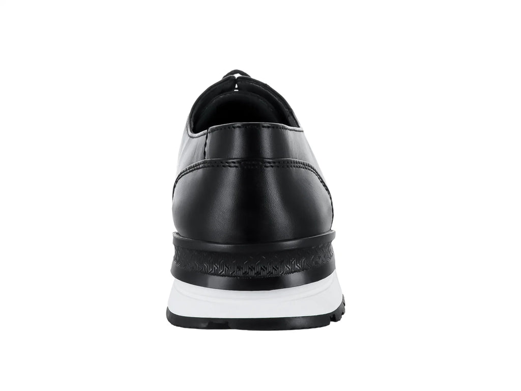 Zapatos Cuadra de Piel de Avestruz Negro para Hombre