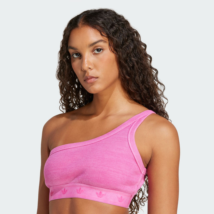 Women's adidas Ribbed One-Shoulder Top