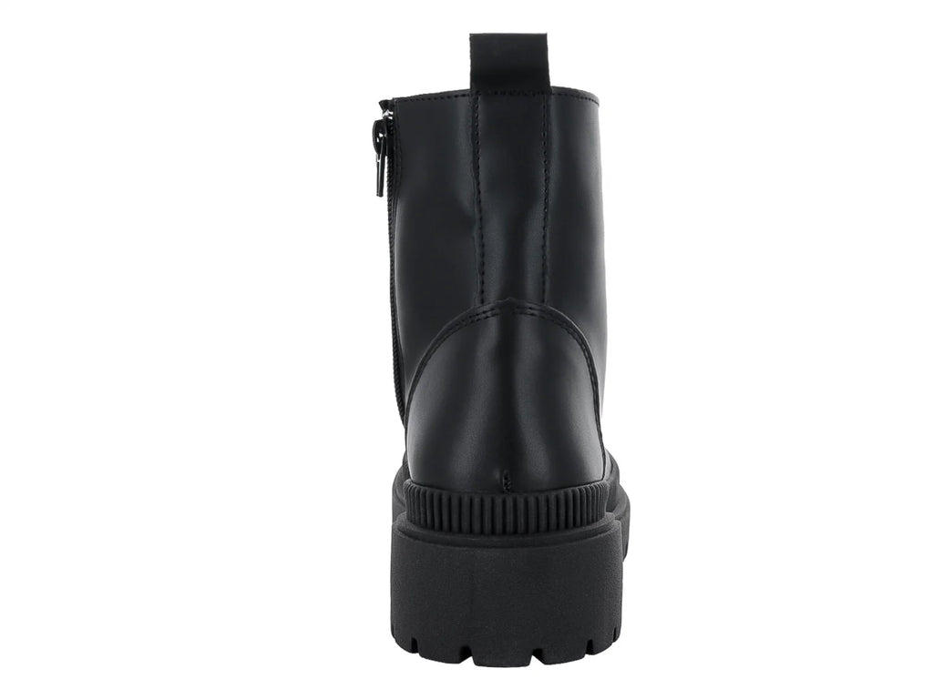 Botines Combat Luna Rosa Negro para Mujer