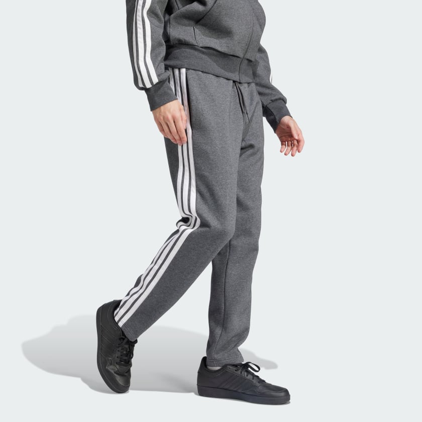 Men's adidas Essentials 3-Stripes Open Hem Fleece Pants