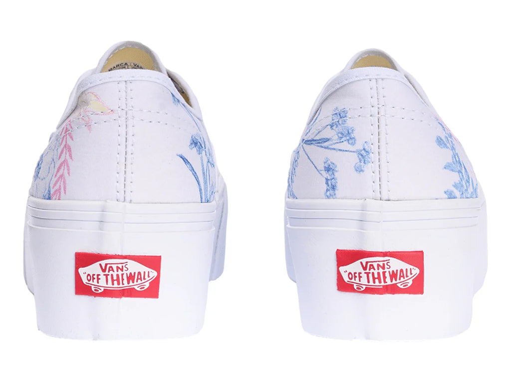 Tenis Vans Authentic Stackform Blanco Floral para Mujer