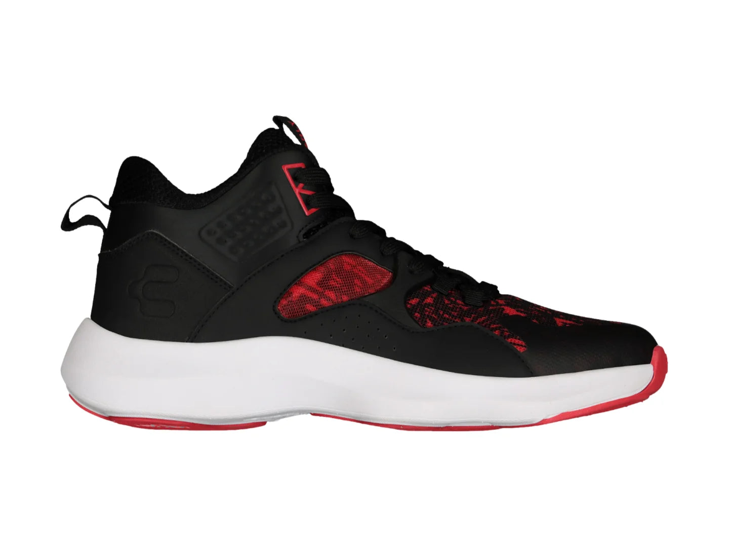 Tenis Charly para Baloncesto Negro y Rojo para Hombre