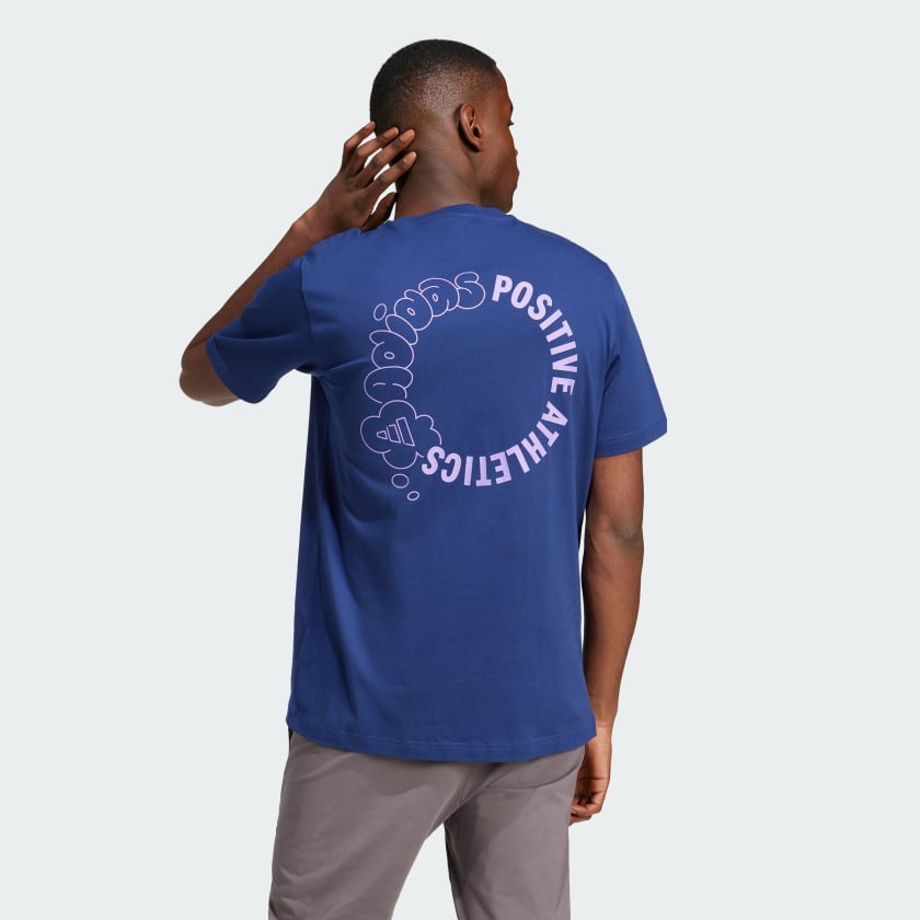 Men's adidas Lounge Verbiage Circle Graphic Tee