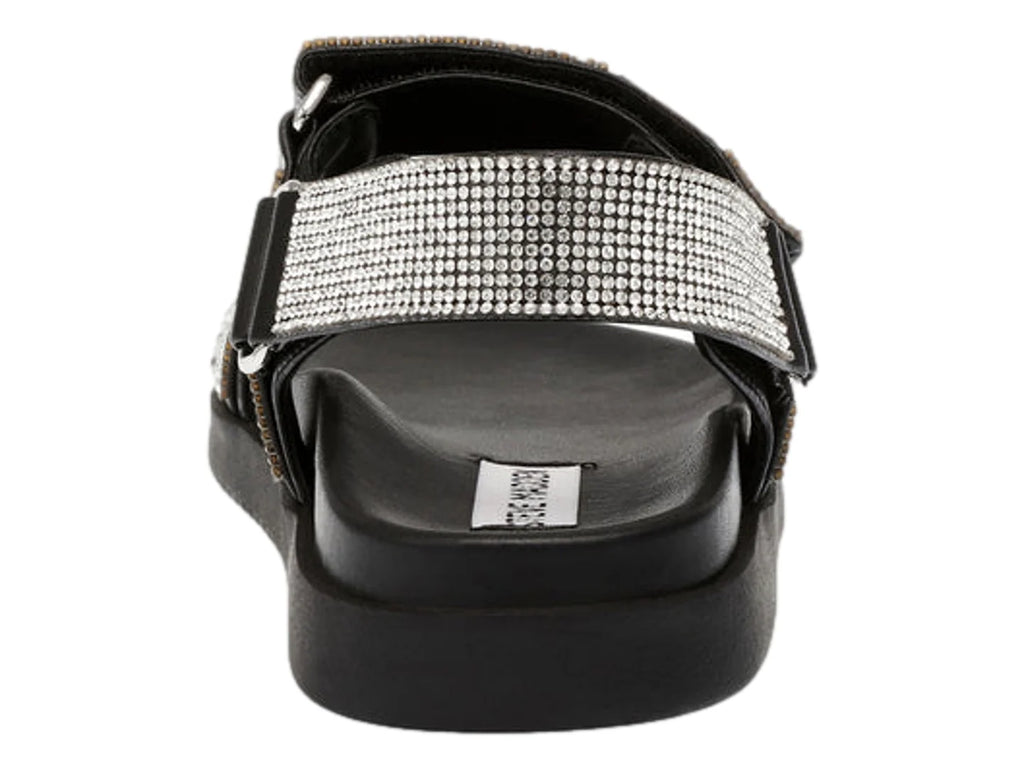 Sandalias Steve Madden Negro Plata para Mujer