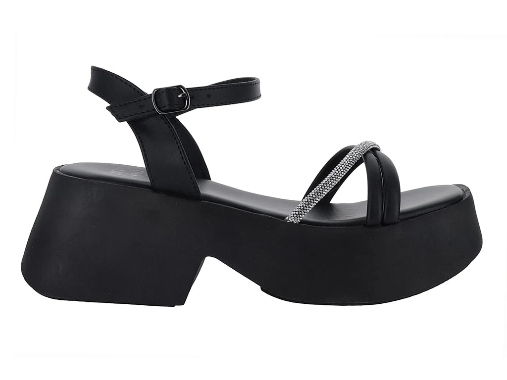 Sandalias Luna Rosa Negro para Mujer