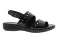 Sandalias Relax de Piel Negro para Mujer