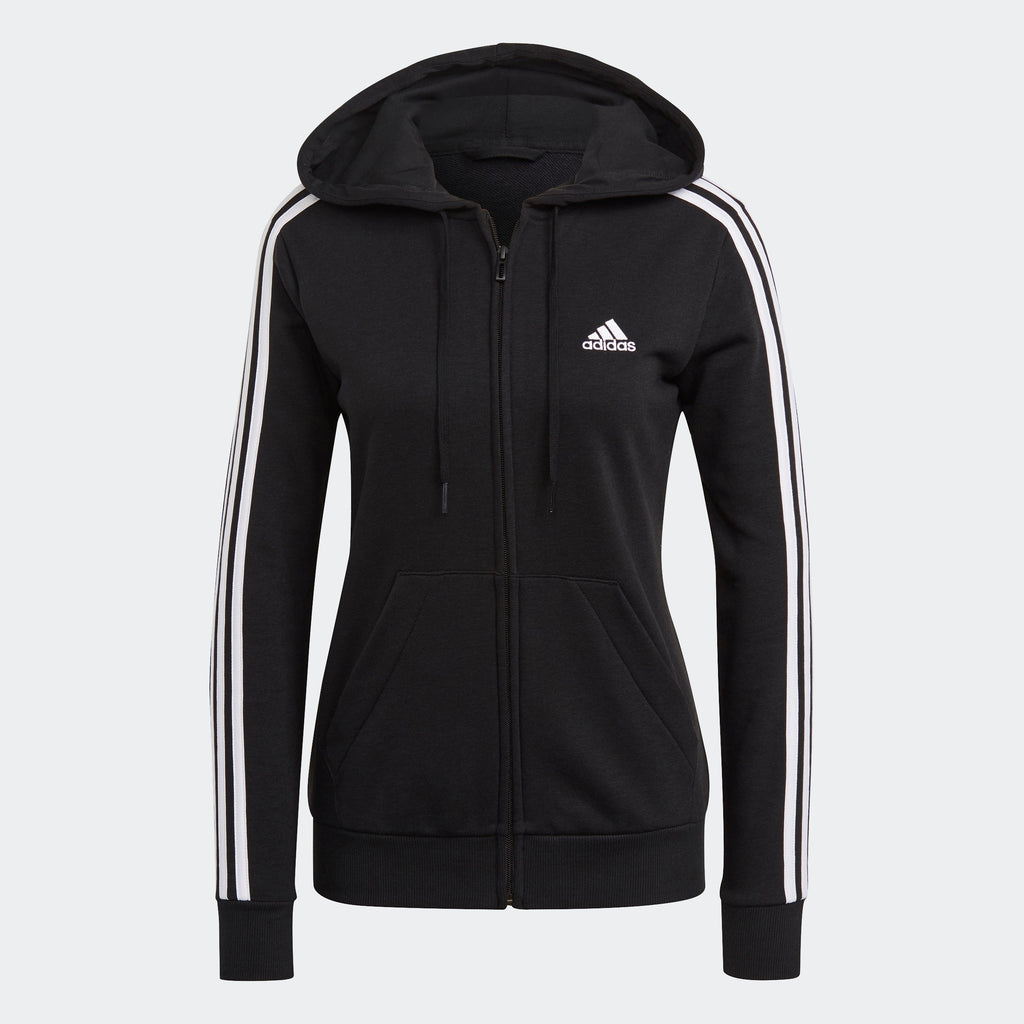 Women's adidas Essentials French Terry 3-Stripes Full-Zip Hoodie