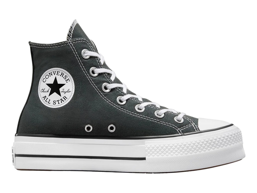 Tenis Converse Chuck Taylor All Star Lift Gris y Blanco para Mujer
