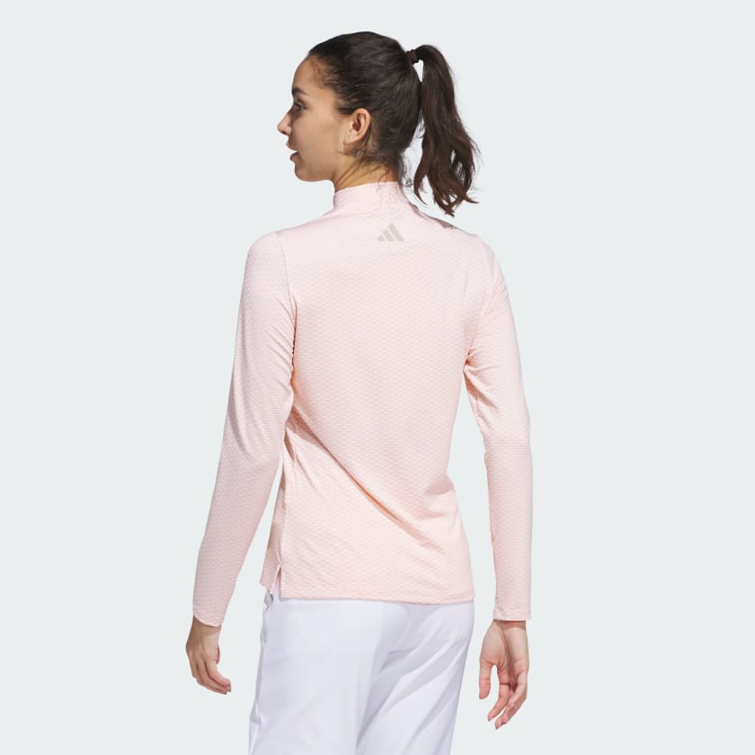 Women's adidas Beyond Two-Tone Mesh Mock Shirt