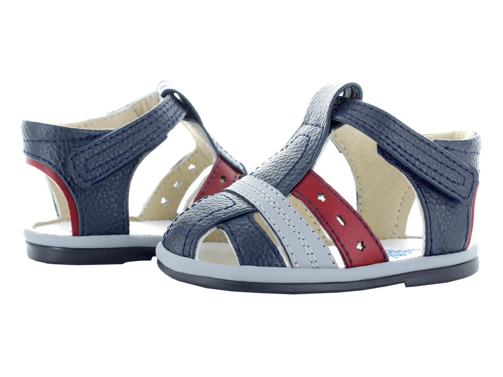 Sandalias Miniburbujas Azul Marino para Niño