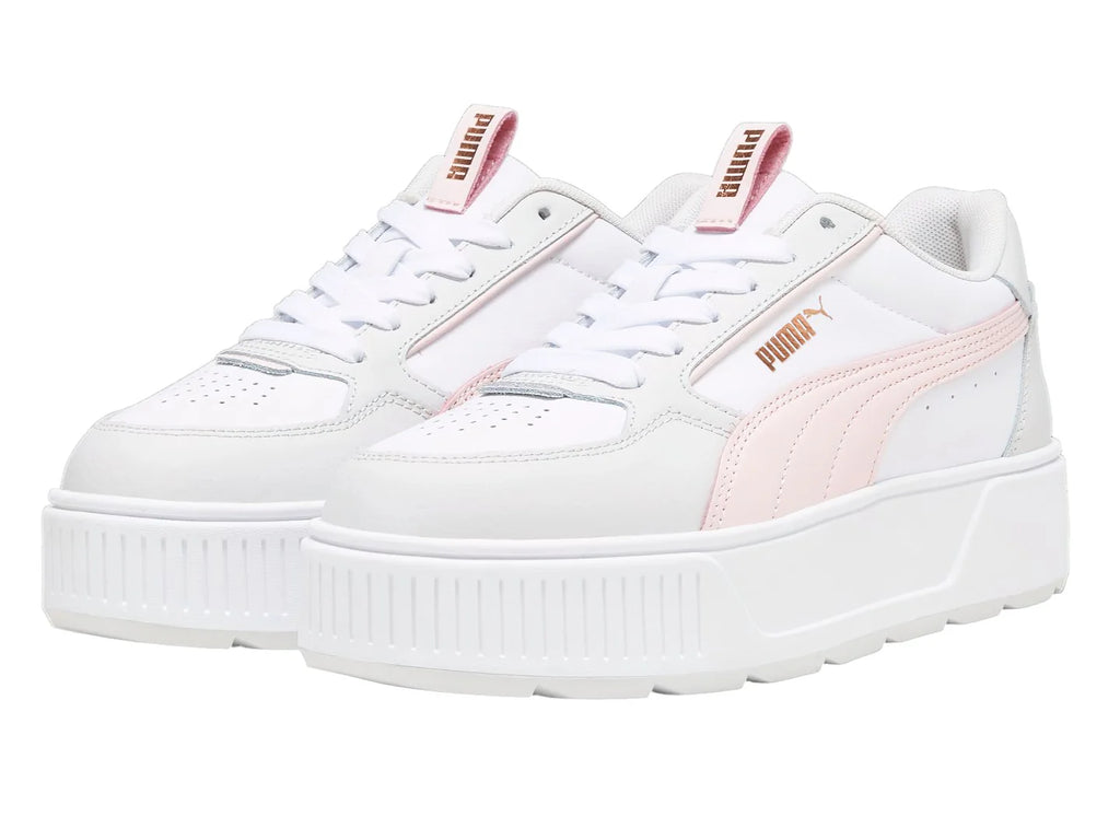 Tenis PUMA Blanco Rosa y Gris para Mujer