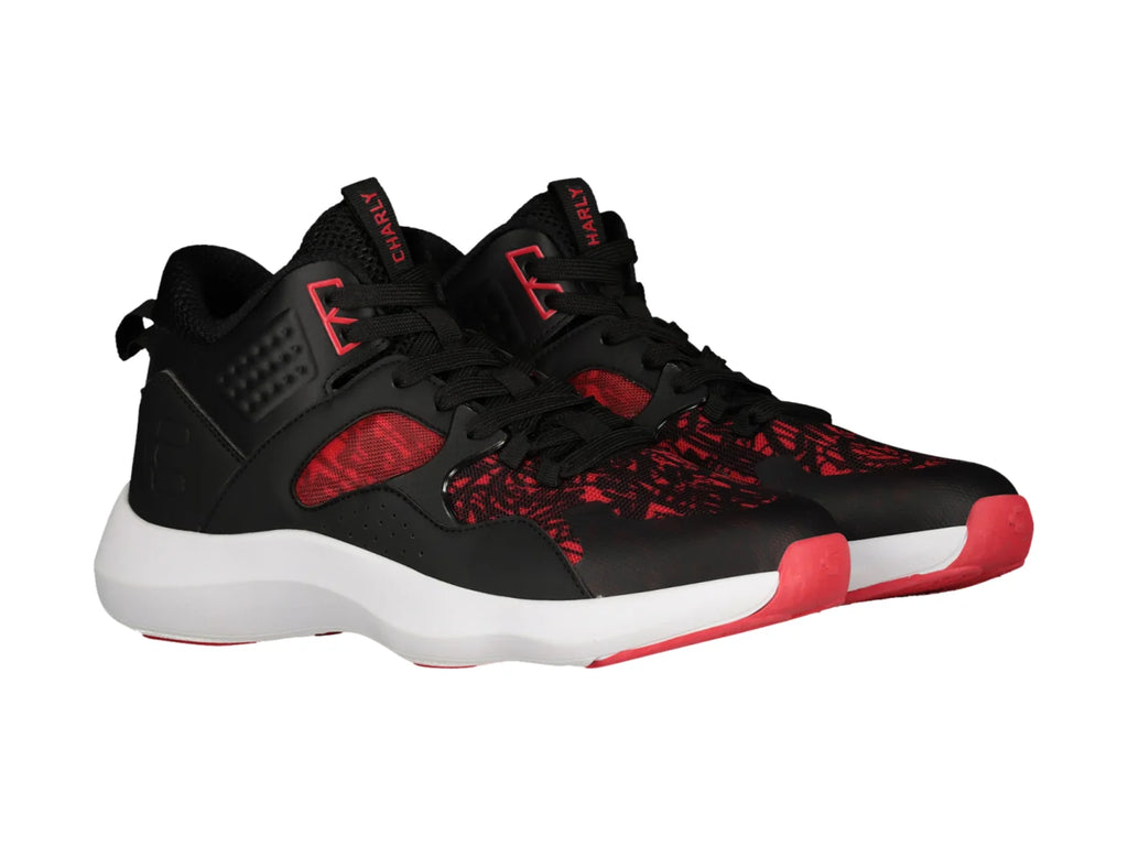 Tenis Charly para Baloncesto Negro y Rojo para Hombre