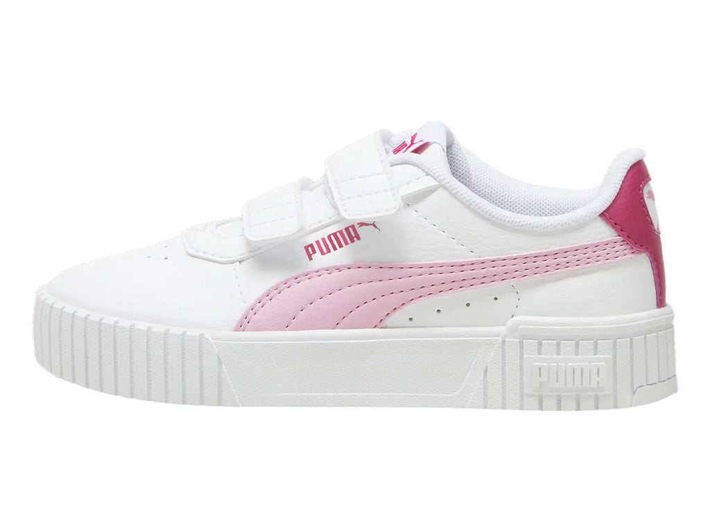 Tenis PUMA Carina 20 V Blanco y Rosa para Niña