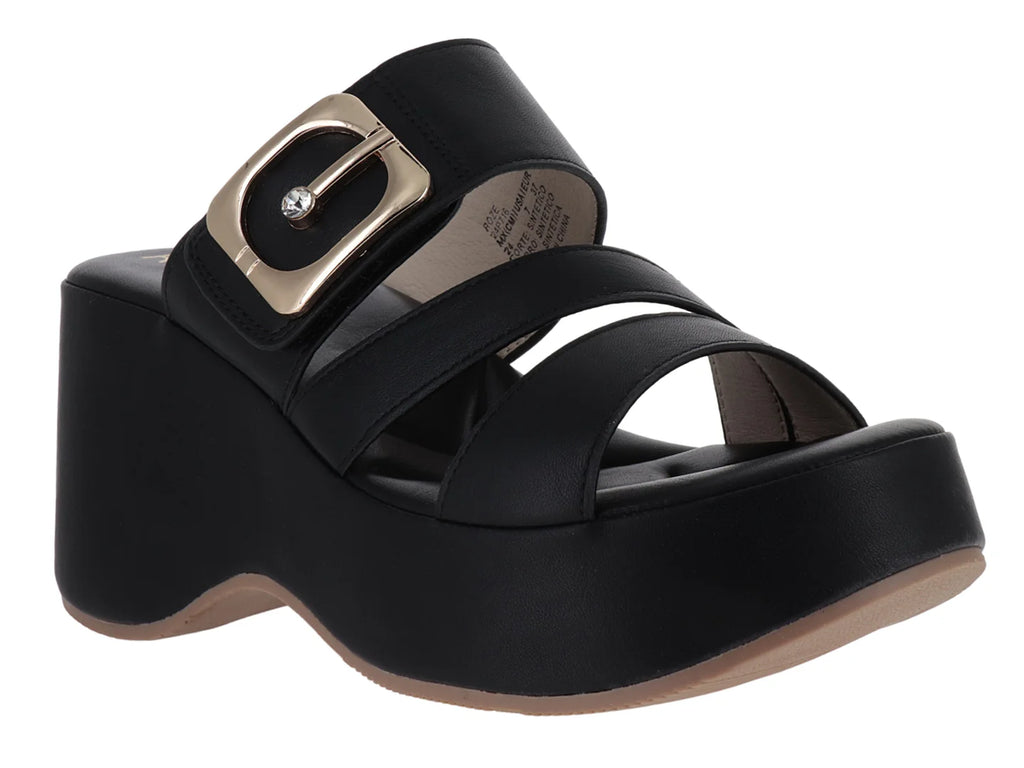 Sandalias Roze Plataforma Negro para Mujer