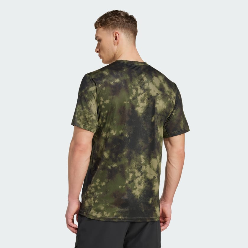 Men's adidas Train Essentials Seasonal All Over Print Tee