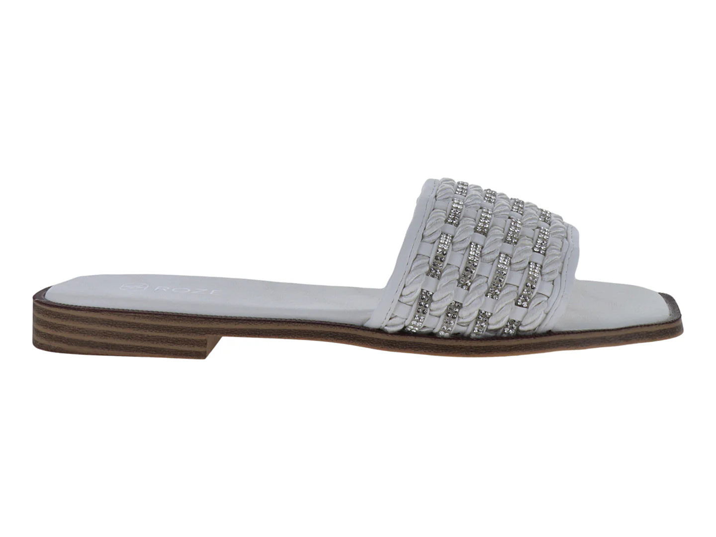 Sandalias ROZE Blancas Trenzadas para Mujer