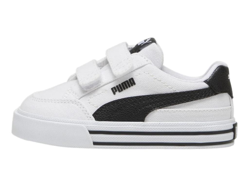 Tenis PUMA Court Classic Vulc Blanco y Negro para Niño