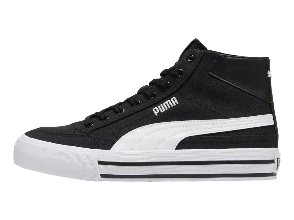 Tenis PUMA Court Classic Vulc Mid Negro y Blanco para Hombre