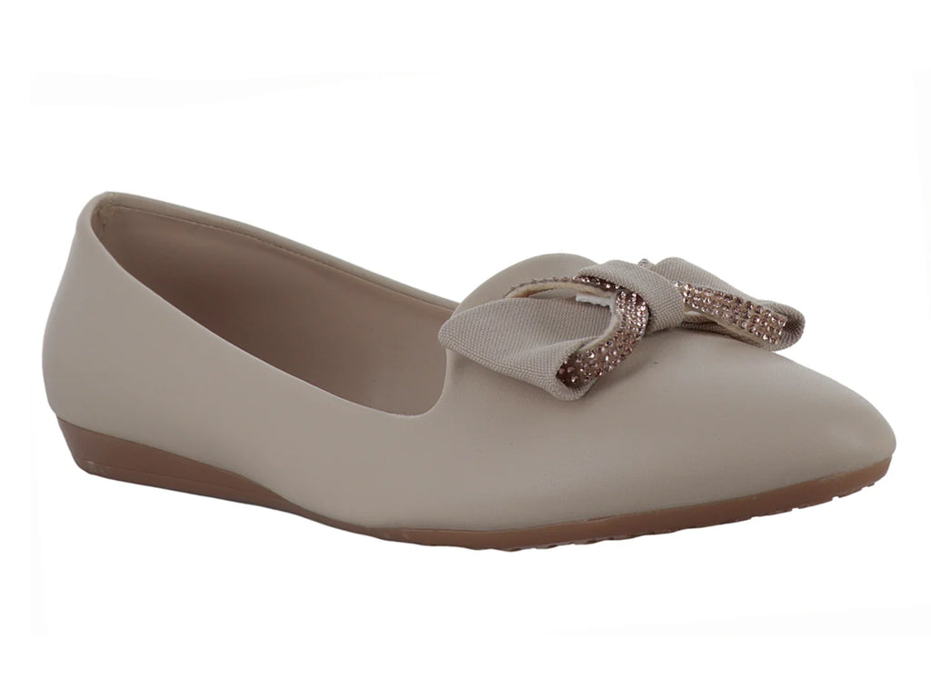 Zapatos Planos Clasben Beige para Mujer