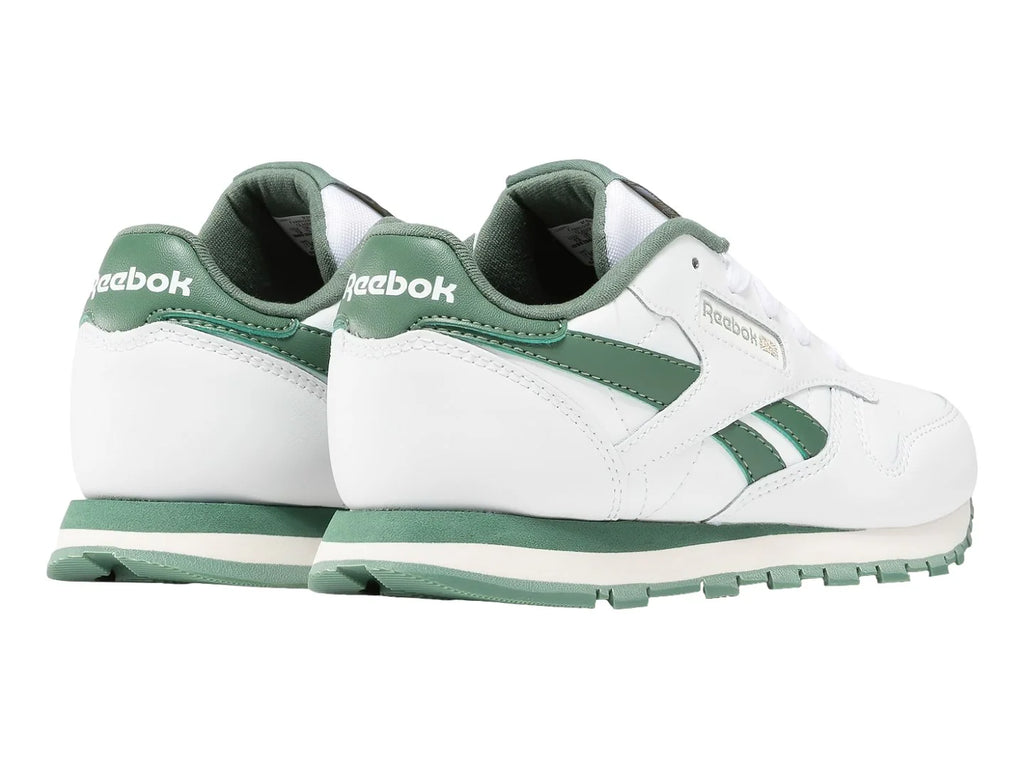 Tenis Reebok Classic Leather Blanco y Verde para Niño