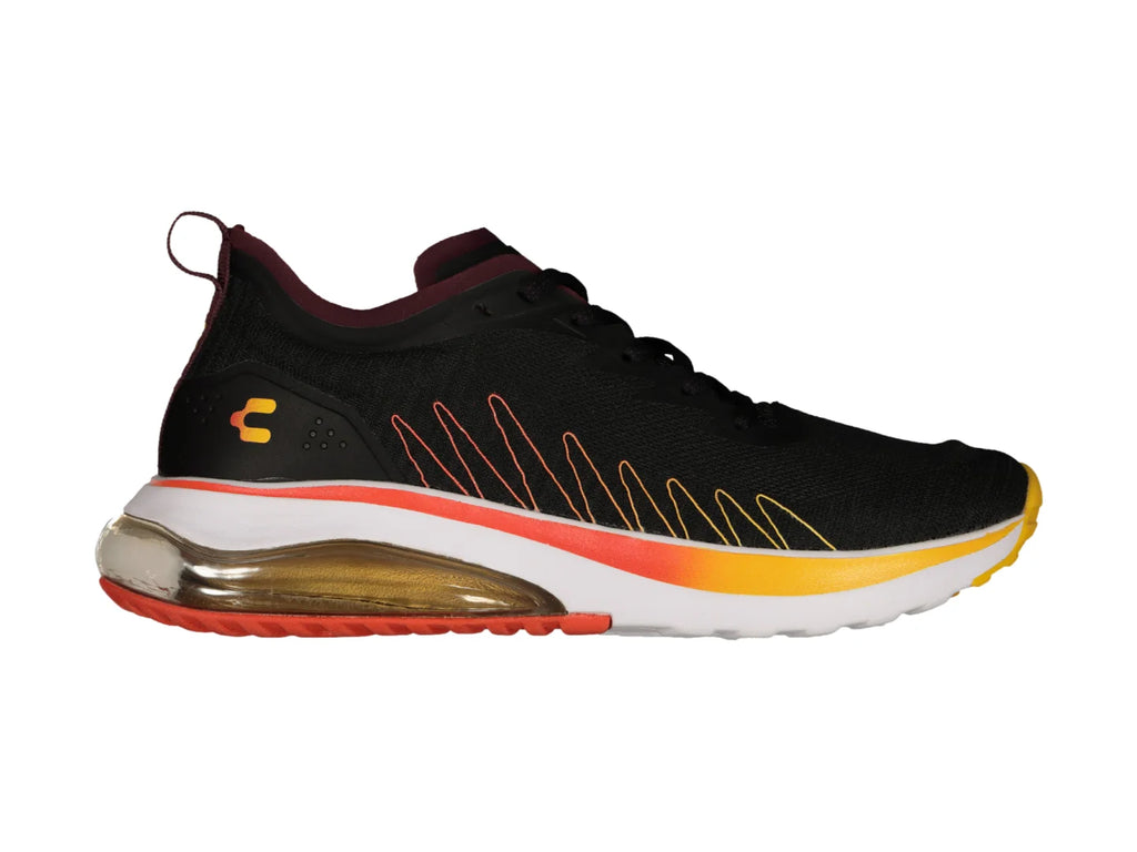 Tenis Charly Deportivos Negro y Naranja para Hombre