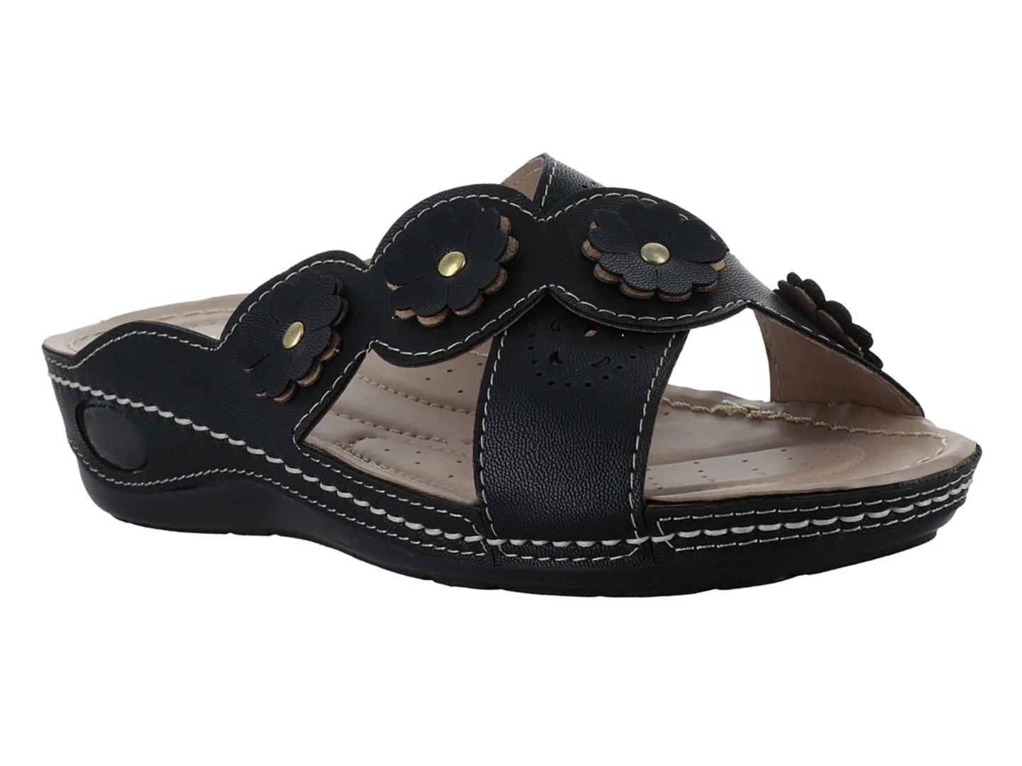 Sandalias Plataforma Confort MeliAna Color Negro para Mujer