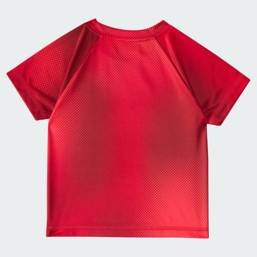 Kids' adidas Two-Piece Short Sleeve Raglan Printed Tee and Shorts Set