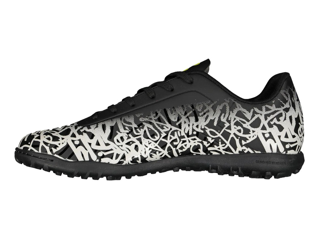Tenis de Fútbol Charly Negro Blanco Amarillo para Hombre