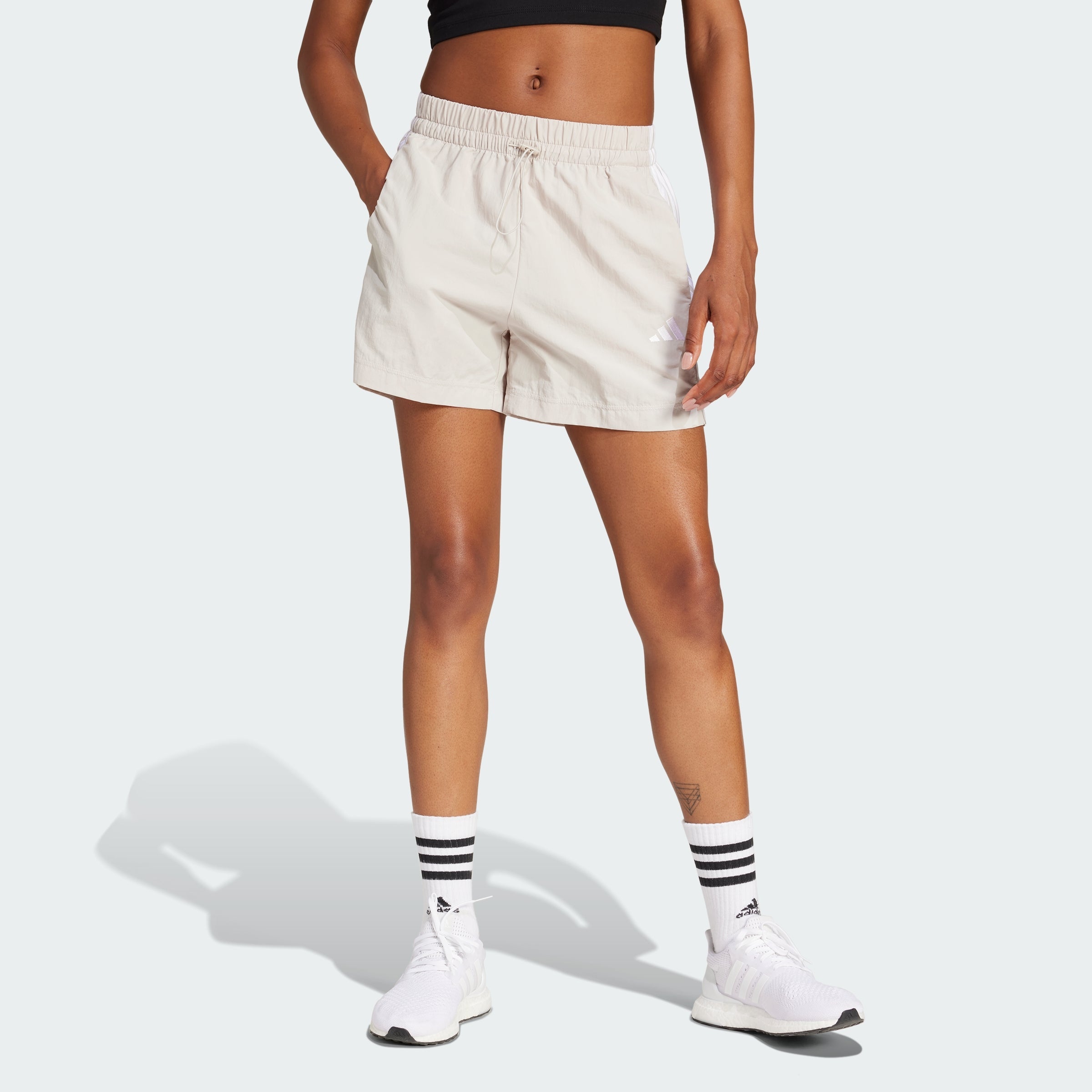 Women's adidas Essentials 3-Stripes Lifestyle Woven Shorts