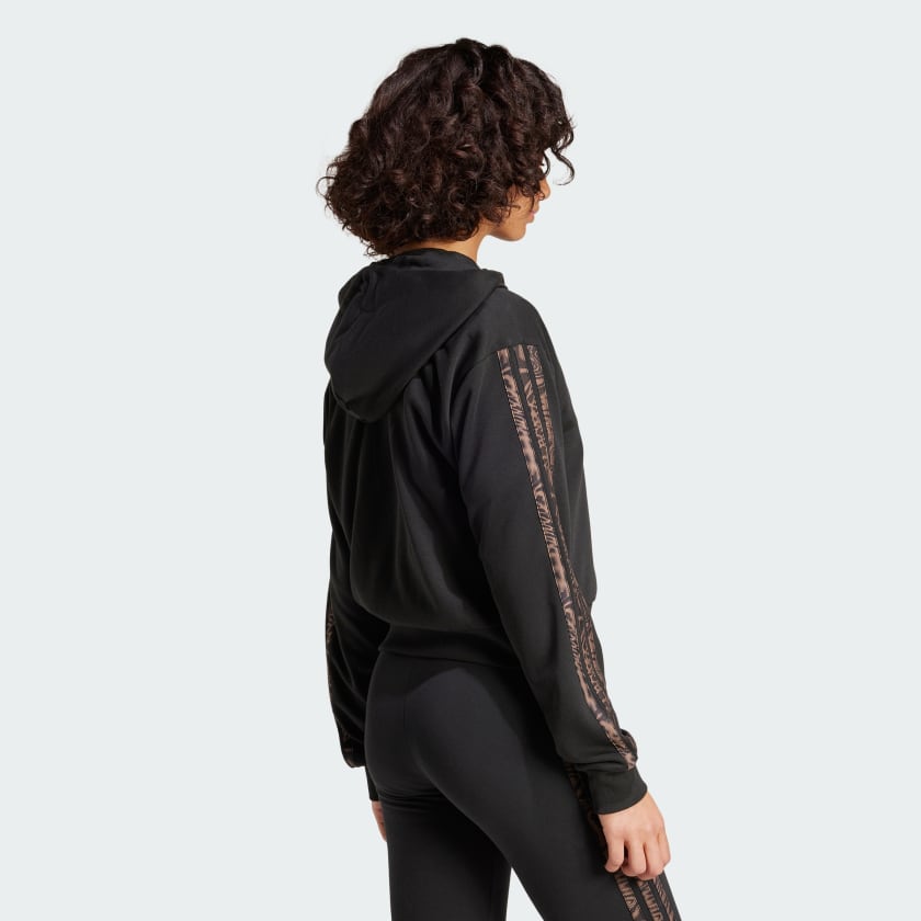 Women's adidas Essentials Seasonals Animal French Terry Full-Zip Hoodie